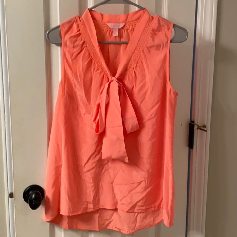 Lilly Pulitzer sleeveless Dahlia top  S 100% silk